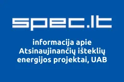 Atsinaujinančių išteklių energijos projektai, UAB | spec.lt