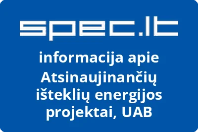 Atsinaujinančių išteklių energijos projektai, UAB