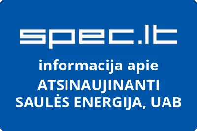 ATSINAUJINANTI SAULĖS ENERGIJA, UAB