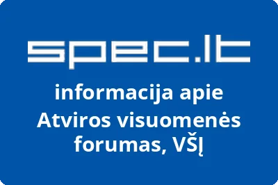 Atviros visuomenės forumas, VŠĮ