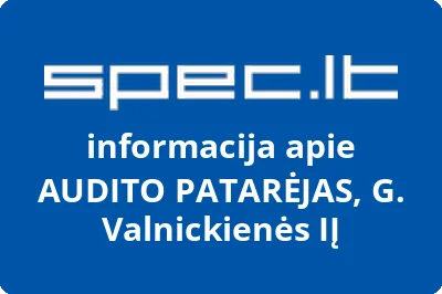 AUDITO PATARĖJAS, G. Valnickienės, IĮ