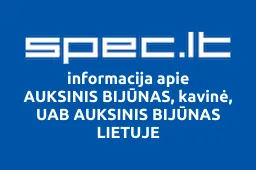 AUKSINIS BIJŪNAS, kavinė, UAB AUKSINIS BIJŪNAS LIETUJE | spec.lt