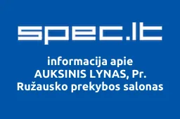 AUKSINIS LYNAS, Pr. Ružausko prekybos salonas | spec.lt