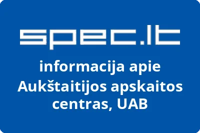 Aukštaitijos apskaitos centras, UAB | spec.lt