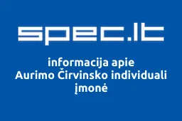 Aurimo Čirvinsko individuali įmonė | spec.lt