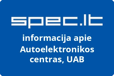 Autoelektronikos centras, UAB