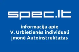 V. Urbietienės individuali įmonė Autoinstruktažas | spec.lt