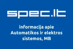 Automatikos ir elektros sistemos, MB