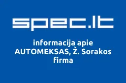 AUTOMEKSAS, Ž. Sorakos firma | spec.lt