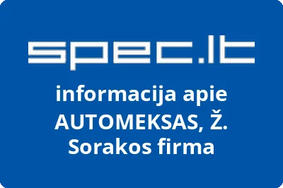 AUTOMEKSAS, Ž. Sorakos firma