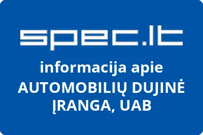AUTOMOBILIŲ DUJINĖ ĮRANGA, UAB