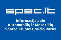 Automobilių ir Motociklų Sporto Klubas Greičio Ratas | spec.lt