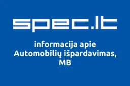 Automobilių išpardavimas, MB iliustracija