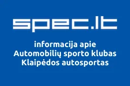Automobilių sporto klubas Klaipėdos autosportas | spec.lt