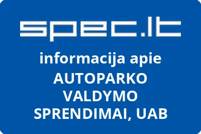 AUTOPARKO VALDYMO SPRENDIMAI, UAB