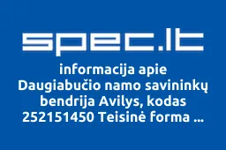 Daugiabučio namo savininkų bendrija Avilys, kodas 252151450 Teisinė forma Bendrija. Teisinis statusas Teisinis statusas neįregistruotas. Buveinės adresas Druskininkai, Ateities g. 8, LT66311 Pranešimo Nr. 7290804 Pakeitimų įregistravimo data 20251022 Pakeisti duomenys vadovo teisių ribos. Dokumentai Teismo nutartis 20251021 Alytaus apylinkės teismo nutartimi Aleksandr Emshanov nušalintias nuo Daugiabučio namo savininkų bendrijos Avilys iliustracija