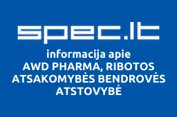 AWD PHARMA, RIBOTOS ATSAKOMYBĖS BENDROVĖS ATSTOVYBĖ iliustracija
