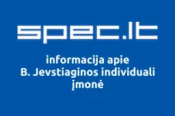 B. Jevstiaginos individuali įmonė | spec.lt