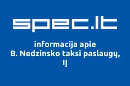 B. Nedzinsko taksi paslaugų, IĮ | spec.lt