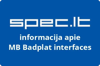 Badplat interfaces, MB | spec.lt