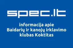 Baidarių ir kanojų irklavimo klubas Koktitas | spec.lt