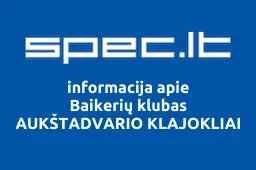 Baikerių klubas AUKŠTADVARIO KLAJOKLIAI | spec.lt