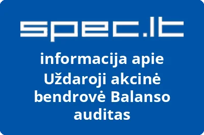 Balanso auditas, UAB