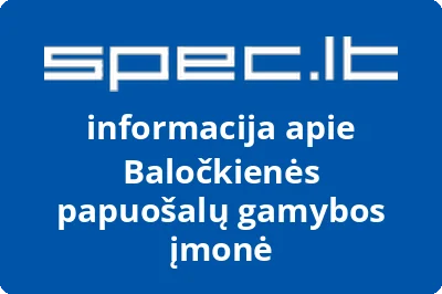 Baločkienės papuošalų gamybos įmonė