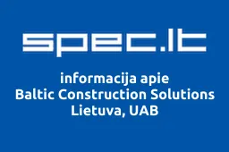 Baltic Construction Solutions Lietuva, UAB | spec.lt