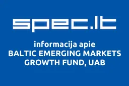 BALTIC EMERGING MARKETS GROWTH FUND, UAB | spec.lt