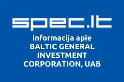 BALTIC GENERAL INVESTMENT CORPORATION, UAB | spec.lt