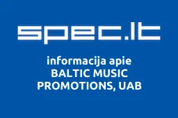 BALTIC MUSIC PROMOTIONS, UAB | spec.lt