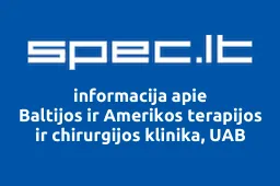 Baltijos ir Amerikos terapijos ir chirurgijos klinika, UAB | spec.lt