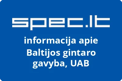 Baltijos gintaro gavyba, UAB