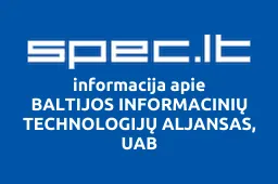 BALTIJOS INFORMACINIŲ TECHNOLOGIJŲ ALJANSAS, UAB | spec.lt