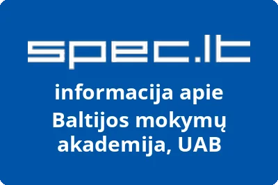Baltijos mokymų akademija, UAB | spec.lt