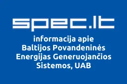 Baltijos Povandeninės Energijas Generuojančios Sistemos, UAB | spec.lt