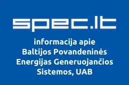 Baltijos Povandeninės Energijas Generuojančios Sistemos, UAB