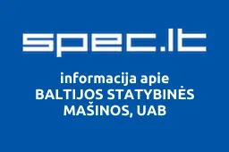 BALTIJOS STATYBINĖS MAŠINOS, UAB | spec.lt