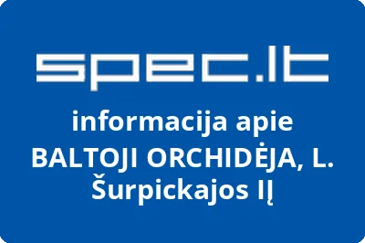 BALTOJI ORCHIDĖJA, L. Šurpickajos, IĮ