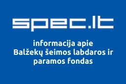Balžekų šeimos labdaros ir paramos fondas | spec.lt
