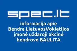 Bendra LietuvosVokietijos įmonė uždaroji akcinė bendrovė BAULITA iliustracija