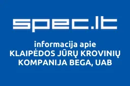KLAIPĖDOS JŪRŲ KROVINIŲ KOMPANIJA BEGA, UAB | spec.lt