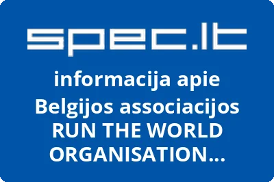 Belgijos associacijos RUN THE WORLD ORGANISATION atstovybė