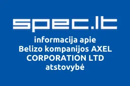 Belizo kompanijos AXEL CORPORATION LTD atstovybė | spec.lt