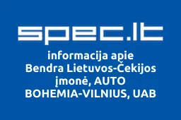 Bendra Lietuvos-Čekijos įmonė, AUTO BOHEMIA-VILNIUS, UAB | spec.lt