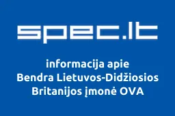 Bendra Lietuvos-Didžiosios Britanijos įmonė OVA