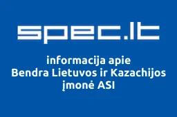 Bendra Lietuvos ir Kazachijos įmonė ASI | spec.lt