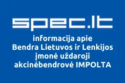 Bendra Lietuvos ir Lenkijos įmonė uždaroji akcinėbendrovė IMPOLTA | spec.lt