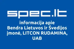 Bendra Lietuvos ir Švedijos įmonė, LITCON RUDAMINA, UAB | spec.lt